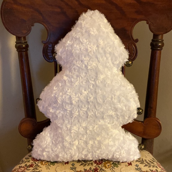 Plaid Christmas Tree Bells Plush Faux Fur Vintage Fabric Green Red Farmhouse 🎄 - Picture 5 of 8